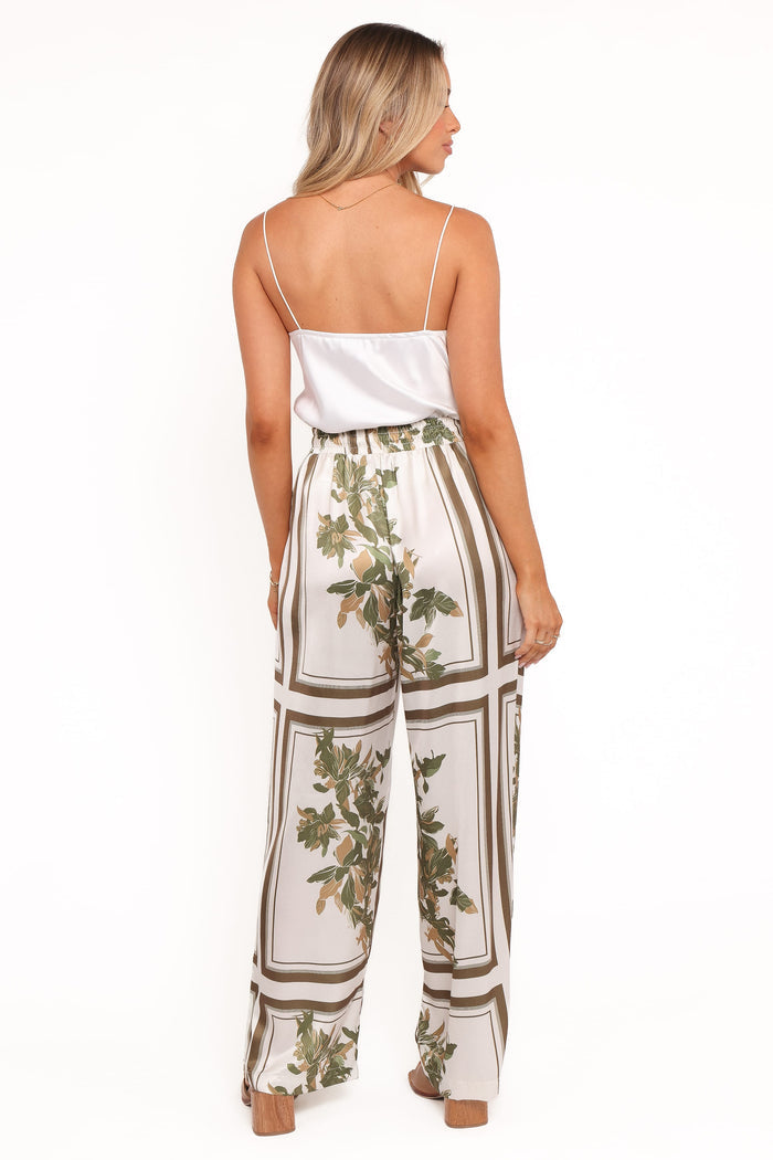 Petal and Pup USA BOTTOMS Lara Wide Leg Pants - Olive Print
