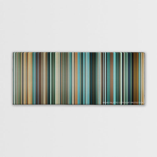 Layer Cake color palette canvas print: thousands of thin vertical stripes of color