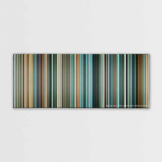 Layer Cake color palette canvas print: thousands of thin vertical stripes of color