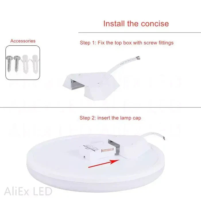 A white charging device with a red arrow pointing up to the top and bottom