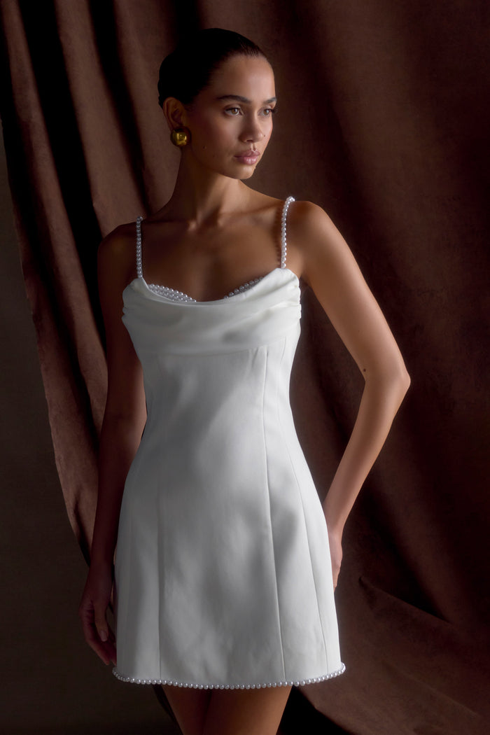 Liliane Suiting Mini Dress - Ivory