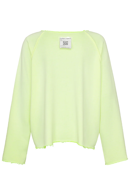 Back of Liv Bergen Fine Sweater Tag Neon Yellow by liv bergen available to shop liv bergen at Dotique