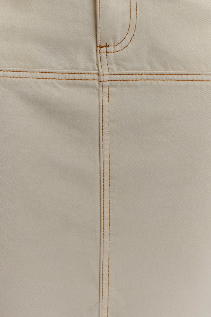 Loretta Denim Maxi Skirt - Ecru