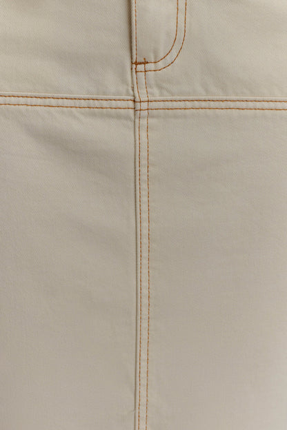 Loretta Denim Maxi Skirt - Ecru