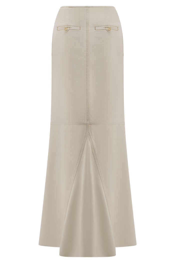 Loretta Denim Maxi Skirt - Ecru