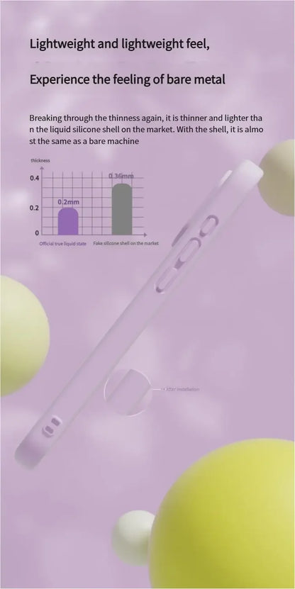 A transparent, slim phone case with a purple tint.