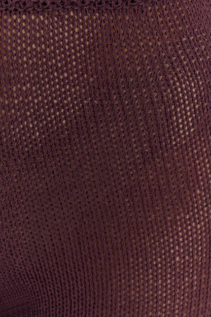 Malani Knit Top With Hardware - Chocolate