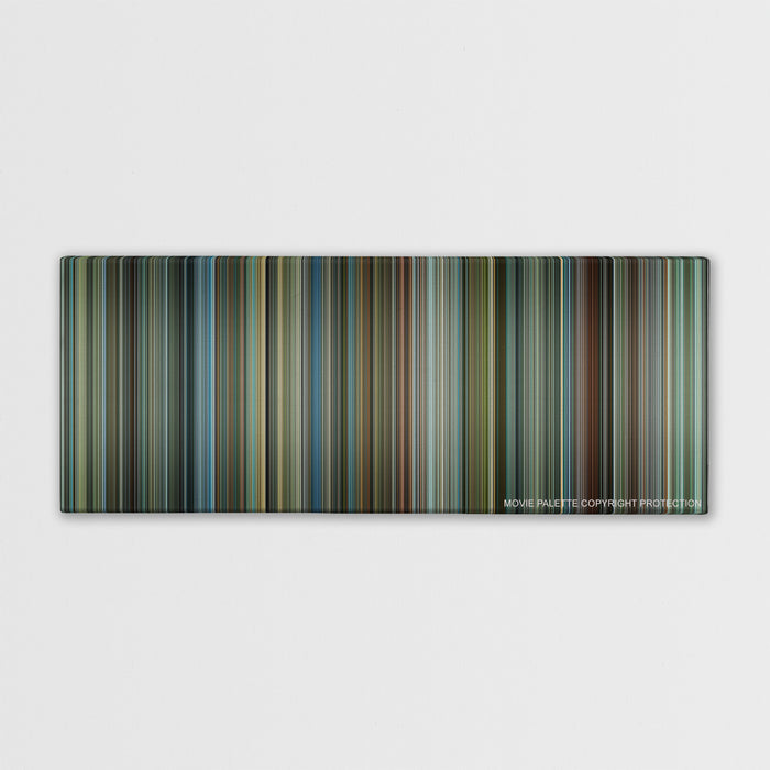 Man on Fire color palette canvas print: thousands of thin vertical stripes of color