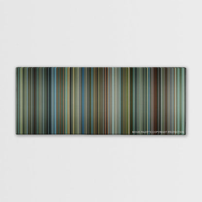 Man on Fire color palette canvas print: thousands of thin vertical stripes of color