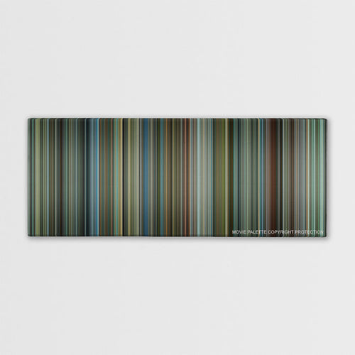 Man on Fire color palette canvas print: thousands of thin vertical stripes of color