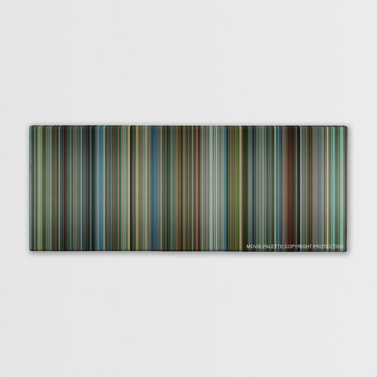 Man on Fire color palette canvas print: thousands of thin vertical stripes of color