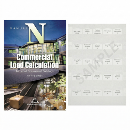 Cover of Manual N Fifth Edition for commercial load calculation in small buildings with modern building and HVAC visuals
