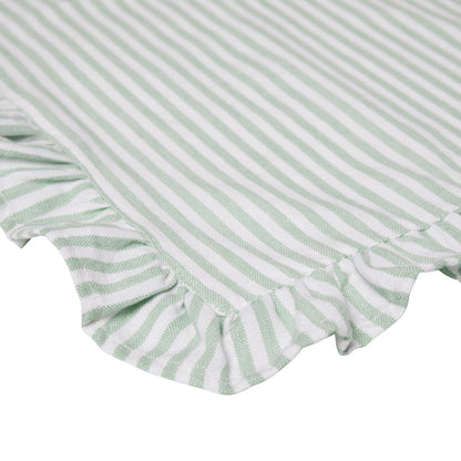 Marais Ruffle Stripe Napkin Pine Green