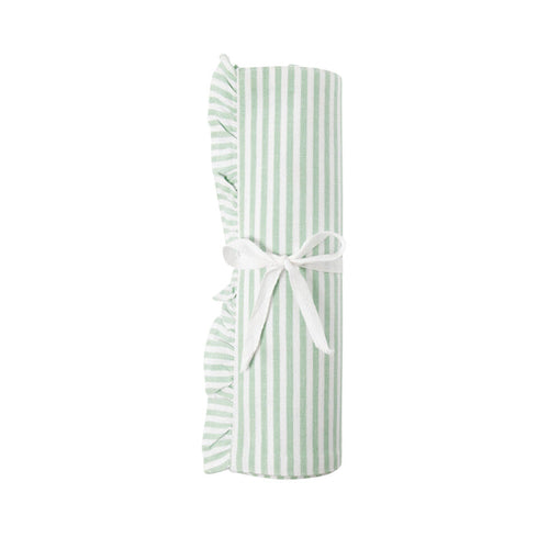 Marais Ruffle Stripe Placemat Pine Green