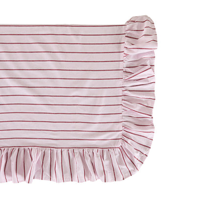 Marais Ruffle Stripe Tablecloth Merry Berry