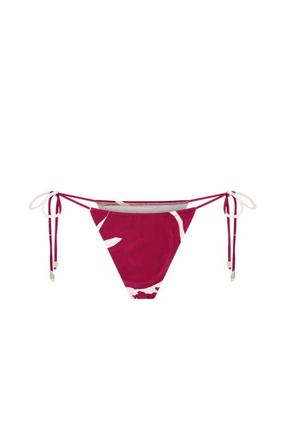 Marquise Bikini Bottom - Dragonfruit Deco Fleur Print