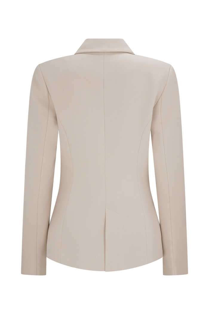 Max Cinched Waist Blazer - Ivory Stone