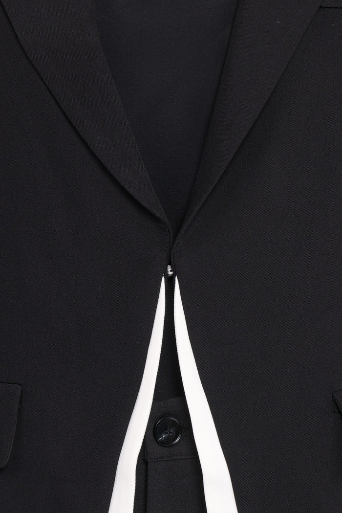 Petal and Pup USA OUTERWEAR Melissa Layered Blazer - Black