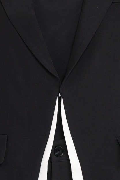 Petal and Pup USA OUTERWEAR Melissa Layered Blazer - Black