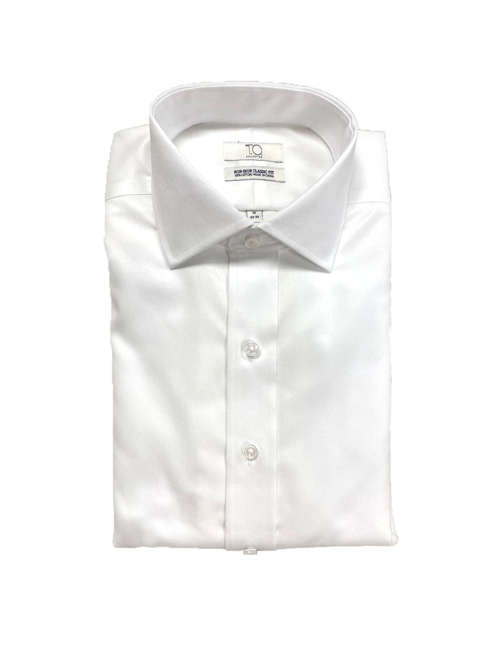 Men's Purple Label White Twill Non-Iron French Cuff Shirt