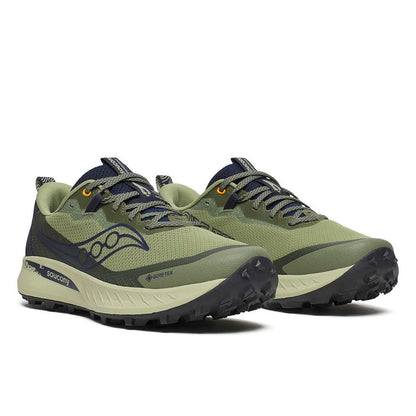 Men's Saucony Perregrine GTX HEMLOCK/NAVY-SOULIER, shoes-33-OFF