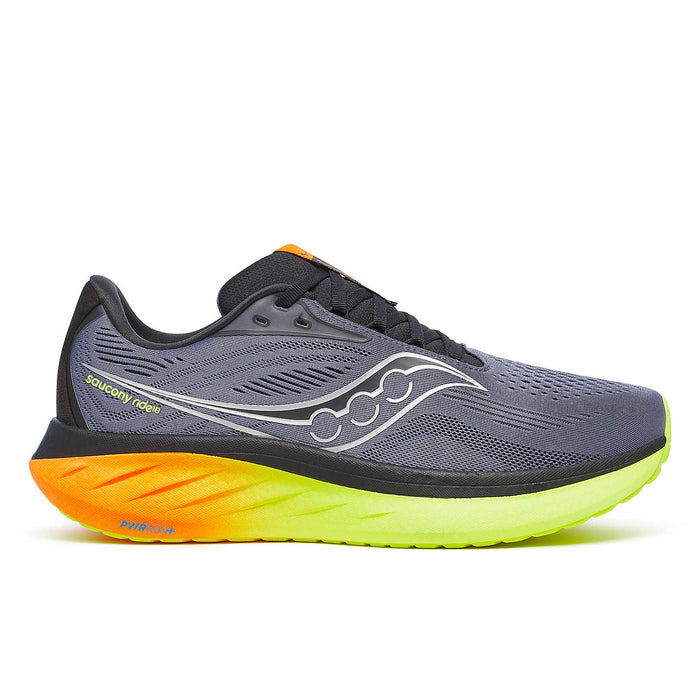 Men's Saucony Ride 18 SHADOW/VIZI-SOULIER, shoes-33-OFF