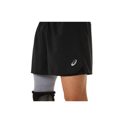 Mens's Asics Road 2-N-1 5IN Short Performance Black-Apparel-33-OFF