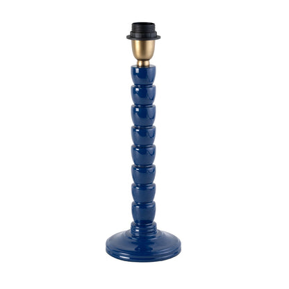 Mercado Wooden Table Lamp Navy Peony Base Only 12x28cm
