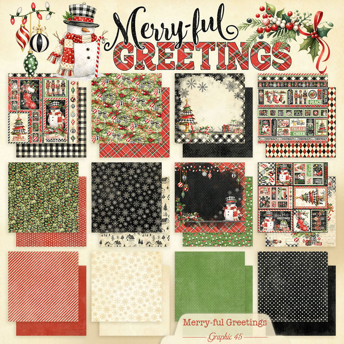 Merry-ful Greetings 8×8 Collection Pack - Graphic 45