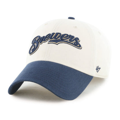 MILWAUKEE BREWERS COOPERSTOWN BALLPARK SCRIPT SHOT '47 CLEAN UP
