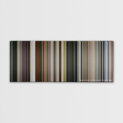 Mission: Impossible - Fallout color palette canvas print: thousands of thin vertical stripes of color