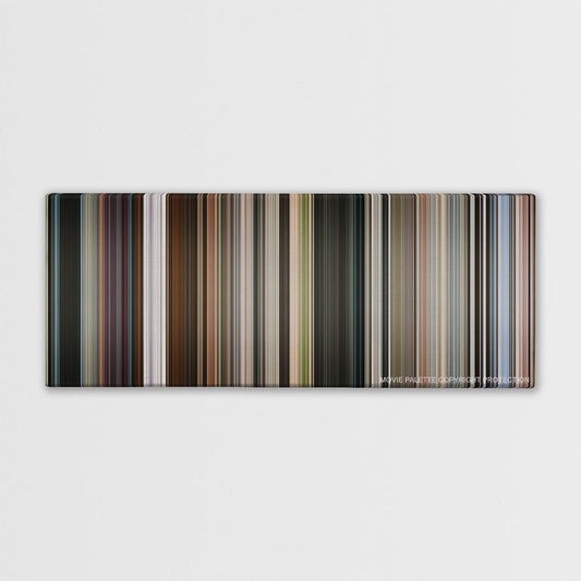 Mission: Impossible - Fallout color palette canvas print: thousands of thin vertical stripes of color