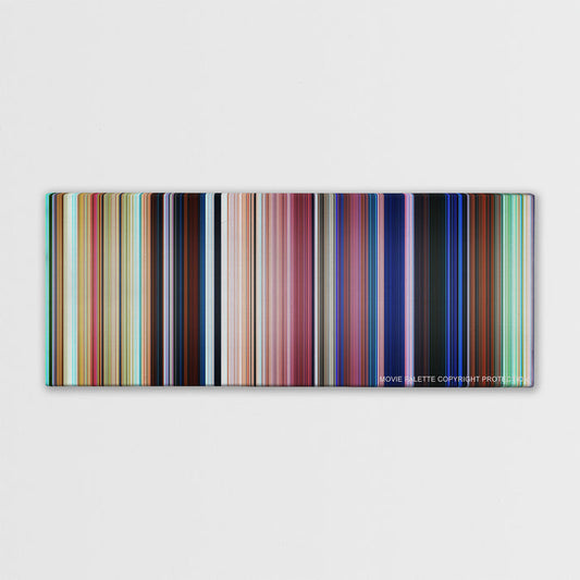 Moana color palette canvas print: thousands of thin vertical stripes of color