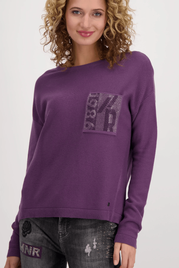 Monari 806292 Lilac Pullover Front | Dotique