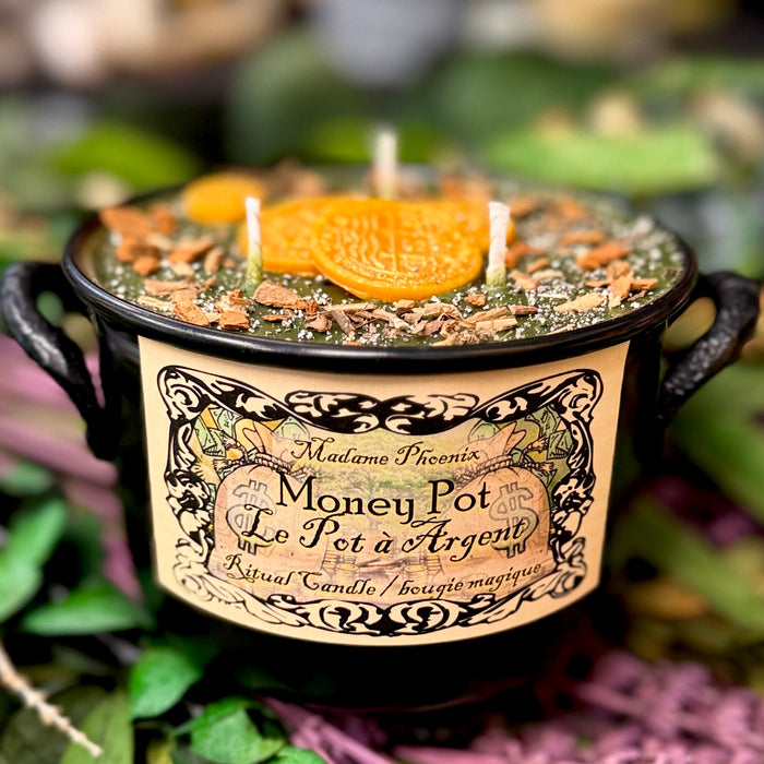 Money Pot Cauldron Candle