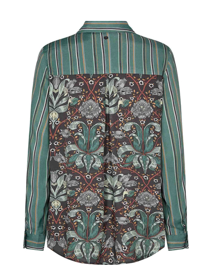 Mos Mosh Cari Aclair Shirt Blue Spruce Back
