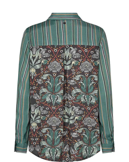 Mos Mosh Cari Aclair Shirt Blue Spruce Back