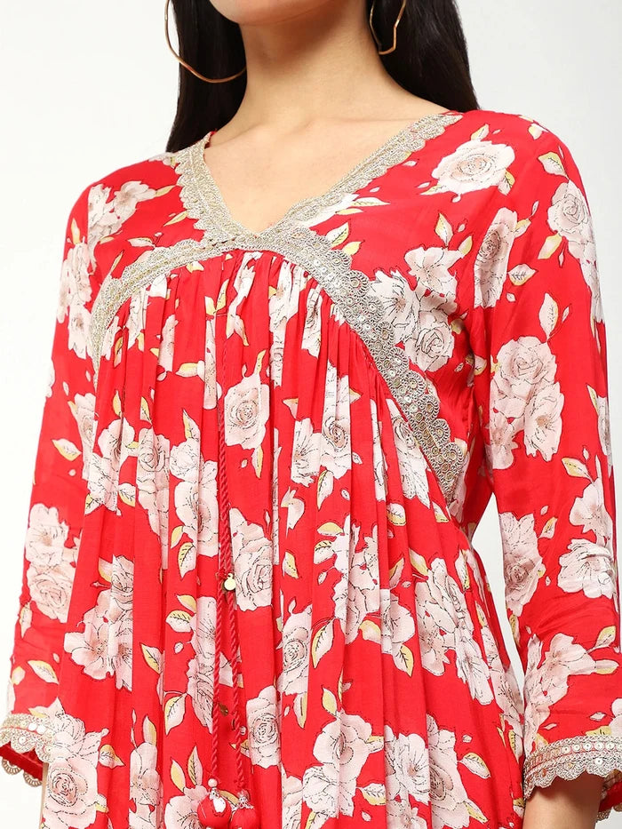 Muslin Kurta Set with Jari Work