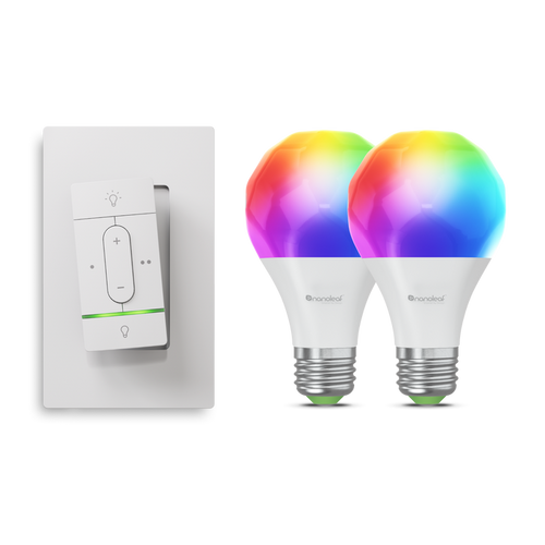 Nanoleaf Sense+ Wireless Switch with A19 Bulbs (2pk) Bundle