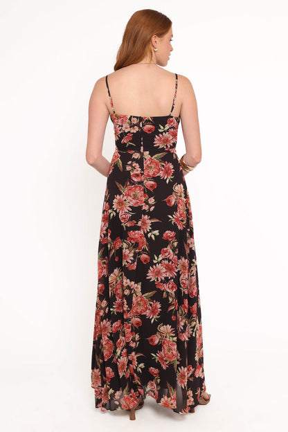 Petal and Pup USA DRESSES Naver Maxi Dress - Black Floral