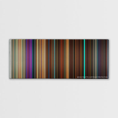Nerve movie barcode canvas print, the whole film as stripes of color