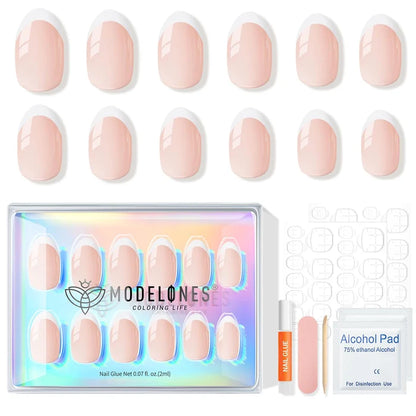 Modelones French Press On Nails #neutral french