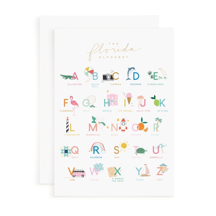 New Baby Card - Florida Alphabet - B Social Boutique