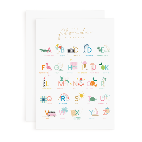 New Baby Card - Florida Alphabet - B Social Boutique