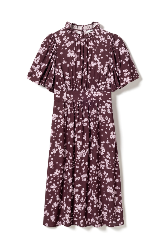 Noella N-Ruth Dress 15130002 in Deja Burgundy floral print – Dotique