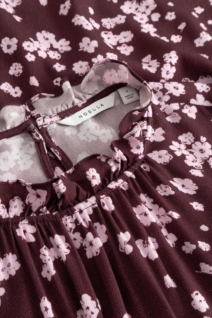 Noella N-Ruth Dress 15130002 in Deja Burgundy floral print – Dotique