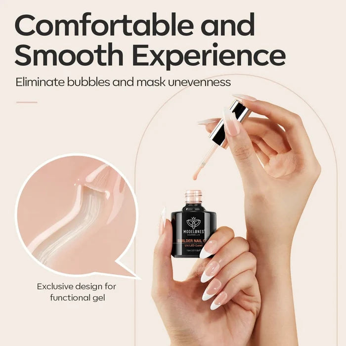 8-In-1 Nude Brown Builder Nail Gel 15ml Builder Gel MODELONES #