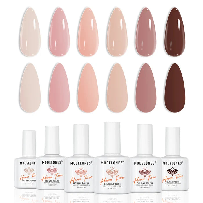 Nude Latte Gel Polish Set MODELONES #nude latte