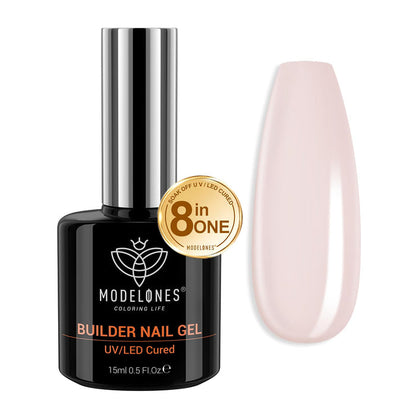 8-In-1 Nude Pink Builder Nail Gel 15ml Builder Gel MODELONES #nude-pink