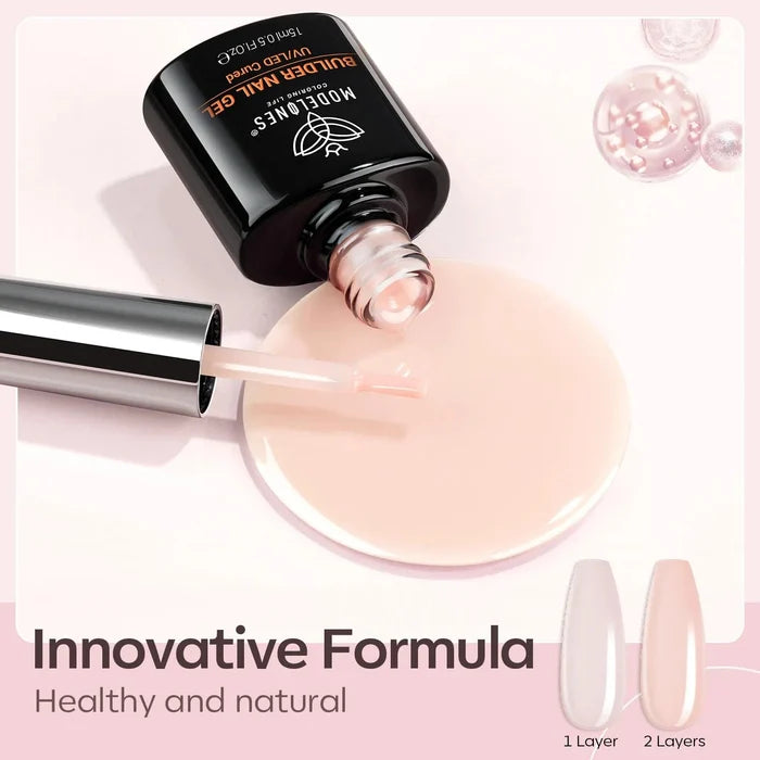 8-In-1 Nude Pink Builder Nail Gel 15ml Builder Gel MODELONES #nude-pink